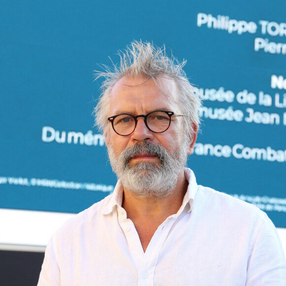 Philippe Torreton participe à le cérémonie de commémoration de la libération de Paris le 25 août 2021. © Panoramic / Bestimage 
