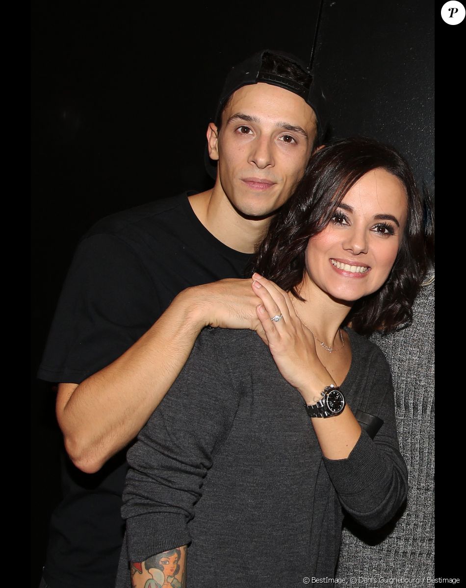 Exclusif - Grégoire Lyonnet et sa compagne Alizée - People et Backstage - Dernière du spectacle de Brahim Zaibat "Rock It All Tour" à l'Olympia à Paris. Le 1er décembre 2015 © Denis Guignebourg / Bestimage