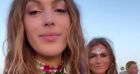 Iris Mittenaere lors du dernier jour du premier week-end de Coachella. Le 17 avril 2022.