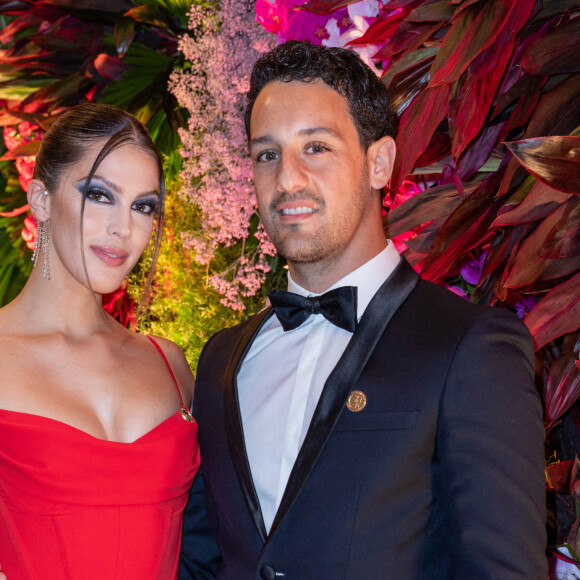 Exclusif - Iris Mittenaere et son compagnon Diego El Glaoui - L'association "Children of Africa" dont Madame Dominique Ouattara (Première dame de Côte d'Ivoire) est présidente organise le dîner de gala sur le thème Africa is the Future à Abidjan donné au profit de la création d'un foyer d'accueil pour ls femmes victimes de violences et la reconstruction de la Case des Enfants. Diner de gala spécialement conçu par le Chef Trois Étoiles Y.Alleno et la Cheffe Ivoirienne P.Gilbert, spectacle présenté par K.Touré et Y.Zogbo, voyage dans le futur avec les ballets de Georges Momboye et nles grandes stars africaines du 21 ème Siècle. Vente aux enchères animée par Maître Julien-Vincent Brunie de chez Christie's et Maître Jean-Noël Sampah. Hotel Sofitel Ivoire à Abidjan le 11 mars 2022 © Olivier Borde / Bestimage 