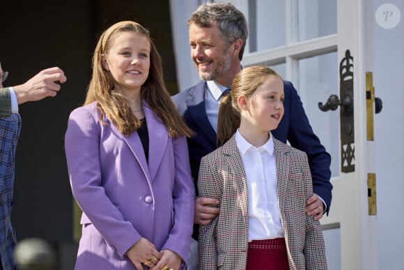 Prince Frederik, Princesse Isabella, Princesse Josephine - 82e anniversaire de la reine Margrethe II de Danemark à Aarhus, le 16 avril 2022.