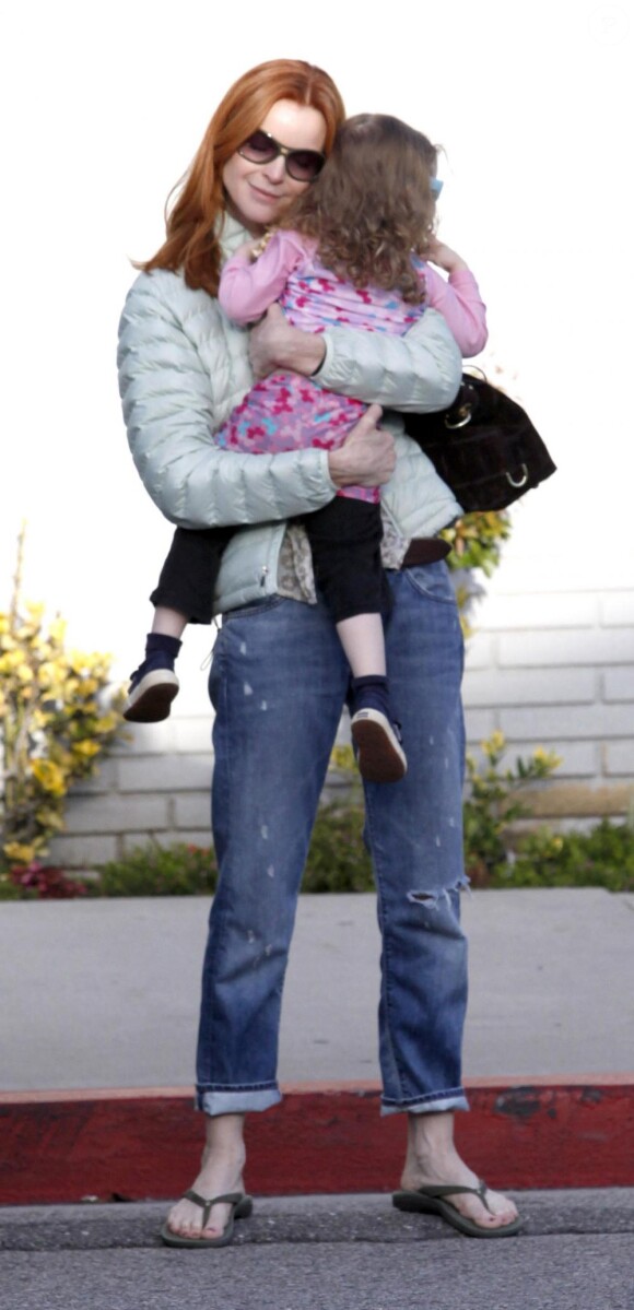 Marcia Cross et l'une de ses filles (Los Angeles, 23 janvier 2010)