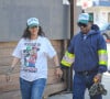 Rihanna (enceinte) et son compagnon ASAP Rocky à leur arrivée au restaurant Craig à West Hollywood. Le 1er avril 2022 