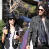Katy Perry et son fiancé Russell Brand faisant du shopping à Beverly Hills, le 23 janvier 2010
