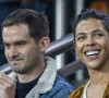 Zita Hanrot et son compagnon Ambroise Sabbagh - People au match de football ligue 1 Uber Eats PSG - Montpellier (2-0) au Parc des Princes à Paris le 25 septembre 2021