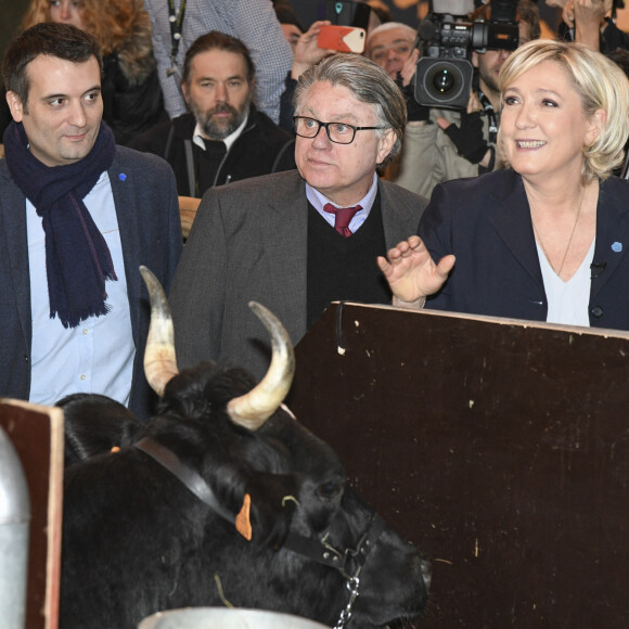 Florian Philippot, Gilbert Collard, Marine Le Pen - Marine Le Pen visite le Salon International de l'Agriculture, 54 ème édition, à Paris, le 28 février 2017. © Pierre Perusseau/Bestimage 