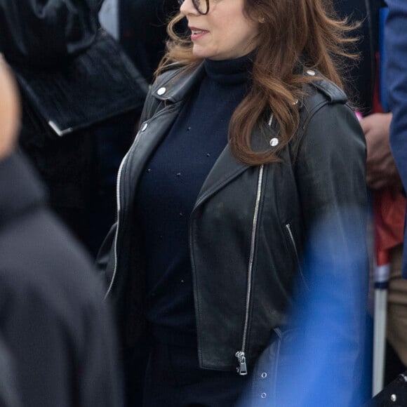 Isabelle Boulay - Le président Emmanuel Macron prononce un discours au Champ de Mars le soir de sa victoire à l'élection présidentielle le 24 avril 2022. © Cyril Moreau / Bestimage