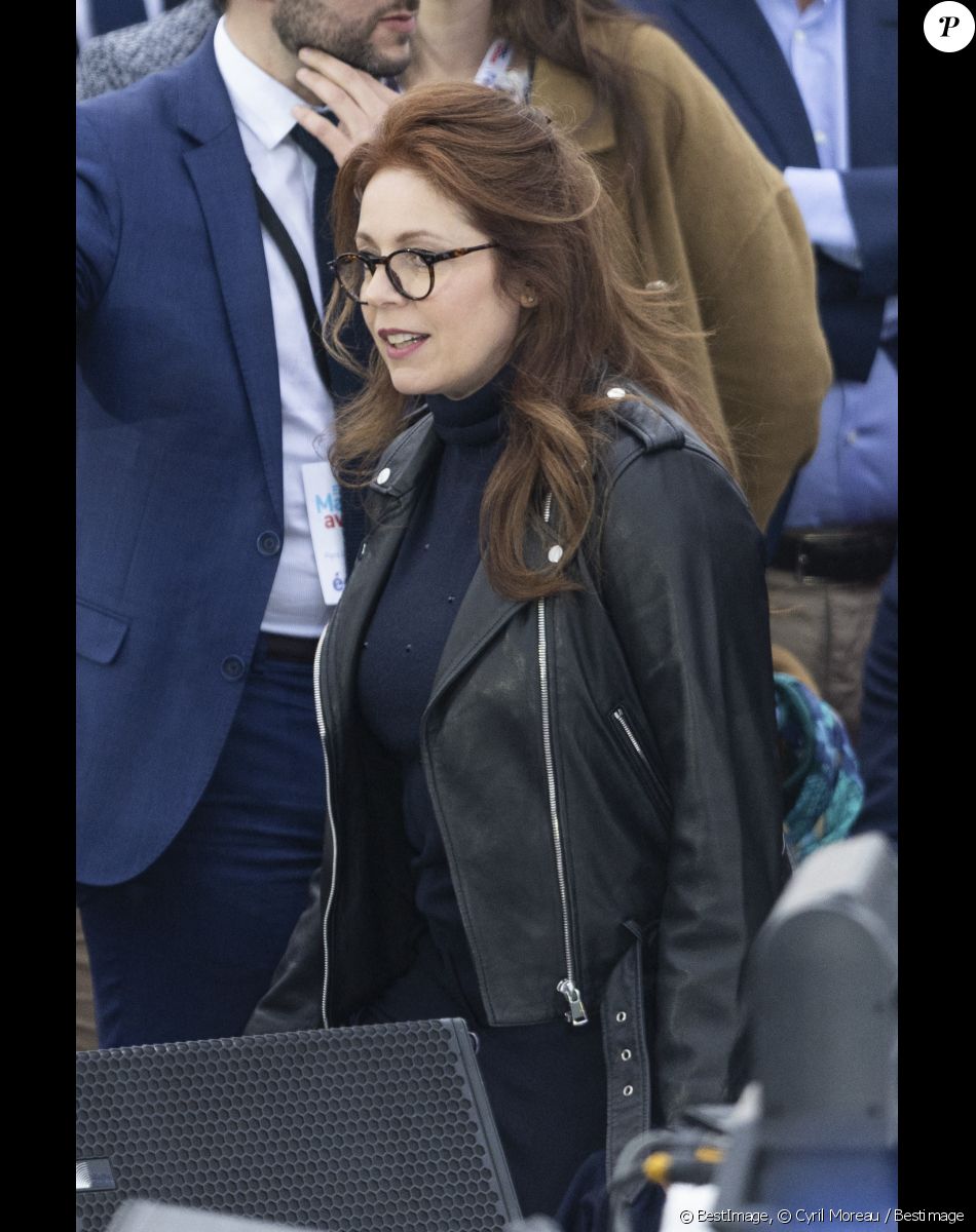 Isabelle Boulay - Le président Emmanuel Macron prononce un discours au Champ de Mars le soir de sa victoire à l'élection présidentielle le 24 avril 2022. © Cyril Moreau / Bestimage
