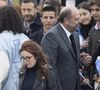 Isabelle Boulay et Eric Dupond-Moretti - Le président Emmanuel Macron prononce un discours au Champ de Mars le soir de sa victoire à l'élection présidentielle © Cyril Moreau / Bestimage