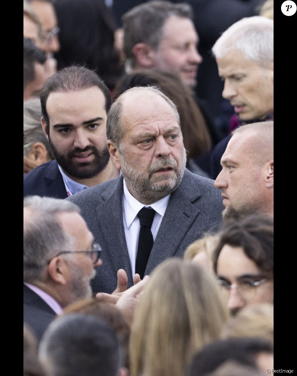 Eric Dupond-Moretti - Le président Emmanuel Macron prononce un discours au Champ de Mars le soir de sa victoire à l'élection présidentielle le 24 avril 2022. © Cyril Moreau / Bestimage