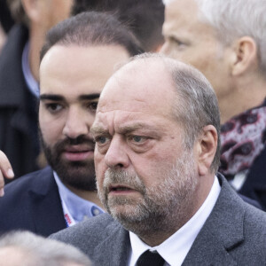 Eric Dupond-Moretti - Le président Emmanuel Macron prononce un discours au Champ de Mars le soir de sa victoire à l'élection présidentielle le 24 avril 2022. © Cyril Moreau / Bestimage