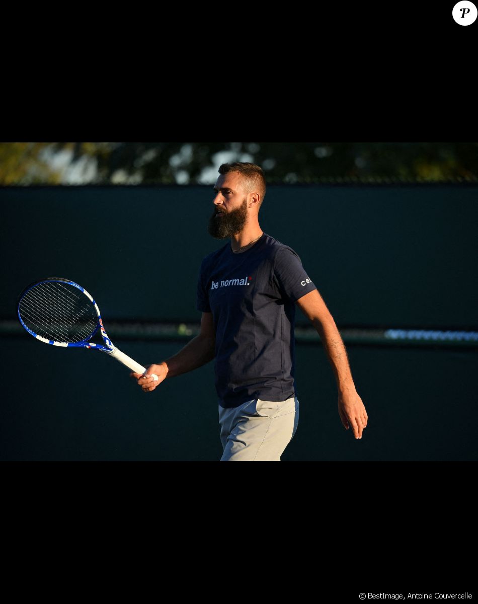 Benoît Paire - Les français s'entrainent lors du BNP Paribas Open 2022 d'Indian Wells, Californie, Etats-Unis, le 9 mars 2022. © Antoine Couvercelle/Panoramic/Bestimage