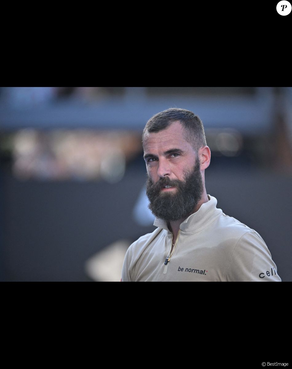 Benoît Paire face à Grigor Dimitrov lors de l'Open d'Australie. Melbourne, le 19 janvier 2022.
