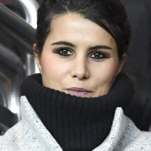 Karine Ferri - Karine Ferri encourage son compagnon Yoann Gourcuff lors du match Psg-Rennes au Parc des Princes à Paris le 6 novembre 2016. (victoire 4-0 du Psg) © Pierre Perusseau/Bestimage