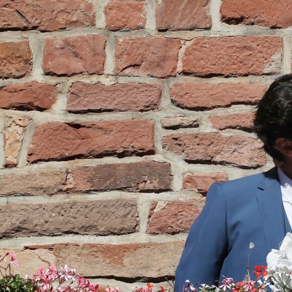 Mariage de Thomas Hollande et de la journaliste Emilie Broussouloux à la mairie à Meyssac en Corrèze près de Brive, ville d'Emiie. Le 8 Septembre 2018. © Patrick Bernard-Guillaume Collet / Bestimage