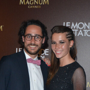 Thomas Hollande et sa compagne Emilie Broussouloux - Photocall de la soirée du film "Le monde est à toi" sur la plage Magnum lors du 71ème festival International de Cannes le 12 mai 2018. © CVS-Veeren/Bestimage 