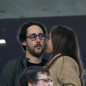 Thomas Hollande et sa compagne Emilie Broussouloux lors du match de Rugby France - Nouvelle Zélande (18-38) au stade de France à Saint-Denis le 11 novembre 2017.