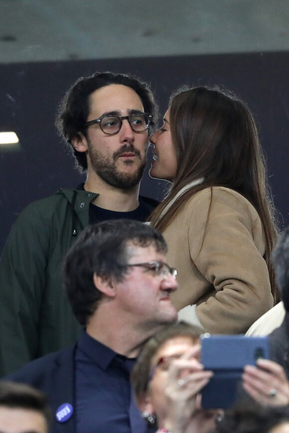 Thomas Hollande et sa compagne Emilie Broussouloux lors du match de Rugby France - Nouvelle Zélande (18-38) au stade de France à Saint-Denis le 11 novembre 2017.