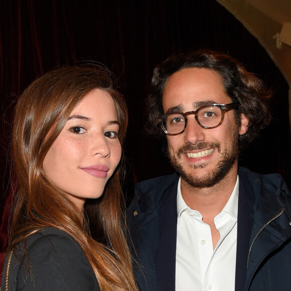 Thomas Hollande et sa compagne Emilie Broussouloux à la générale de la pièce "La Vraie Vie" au théâtre Edouard 7 à Paris, le 18 septembre 2017. © Guirec Coadic/Bestimage 