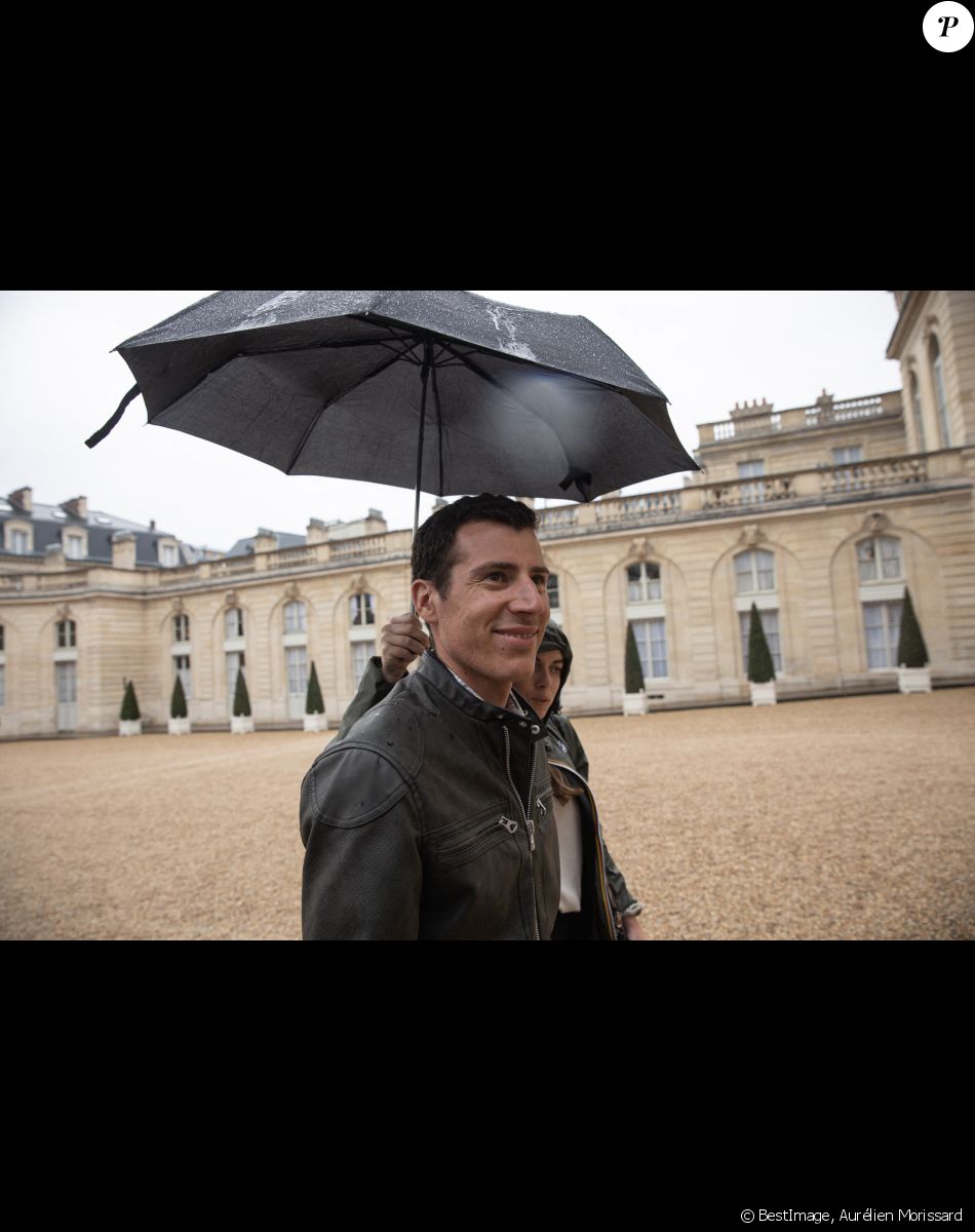 Quentin Fillon Maillet - Arrivée des médaillés olympiques et paralympiques, de leurs entraineurs et des représentants du mouvement sportif au palais de l'Elysée à Paris le 29 mars 2022. © Aurélien Morissard / Panoramic / Bestimage
