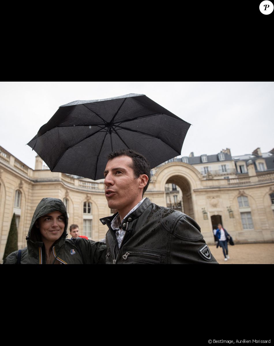 Quentin Fillon Maillet - Arrivée des médaillés olympiques et paralympiques, de leurs entraineurs et des représentants du mouvement sportif au palais de l'Elysée à Paris le 29 mars 2022. © Aurélien Morissard / Panoramic / Bestimage