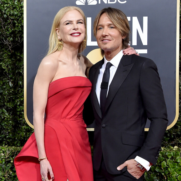 Nicole Kidman et son mari Keith Urban à la 77ème cérémonie annuelle des Golden Globe Awards au Beverly Hilton Hotel à Los Angeles. Le 5 janvier 2020.