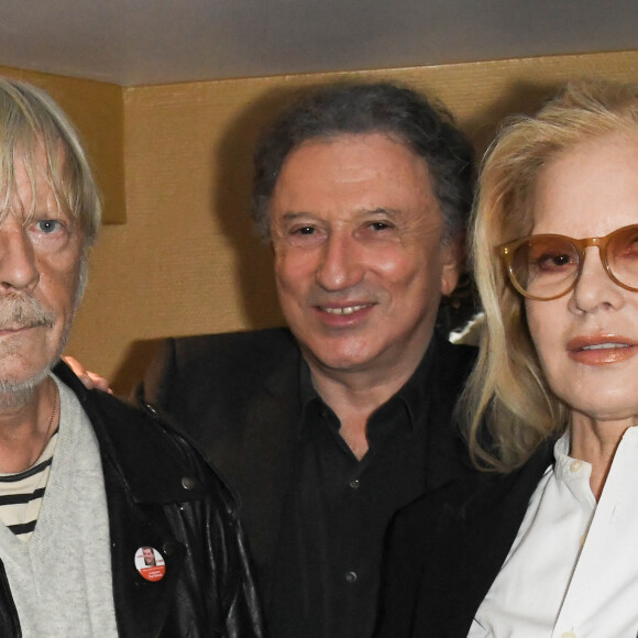 Le chanteur Renaud (Renaud Séchan), Michel Drucker et Sylvie Vartan - People au concert de Dave à Bobino à Paris le 18 novembre 2019. © Coadic Guirec/Bestimage