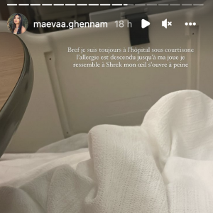 Maeva Ghennam a révélé se trouver à l'hôpital à cause d'une forte allergie - Instagram
