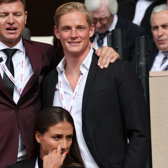 Gareth Wittstock et terence James - Le prince Albert II de Monaco, la princesse Charlène de Monaco et leurs enfants le prince Jacques de Monaco et la princesse Gabriella de Monaco lors de l' édition 2022 du Tournoi Sainte Dévote de Rugby au Stade Louis II à Monaco le 7 mai 2022. © Claudia Albuquerque / Bestimage