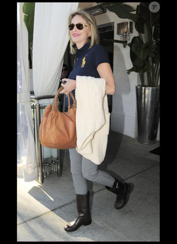 Sharon Stone à Beverly Hills, le 27 janvier 2010
