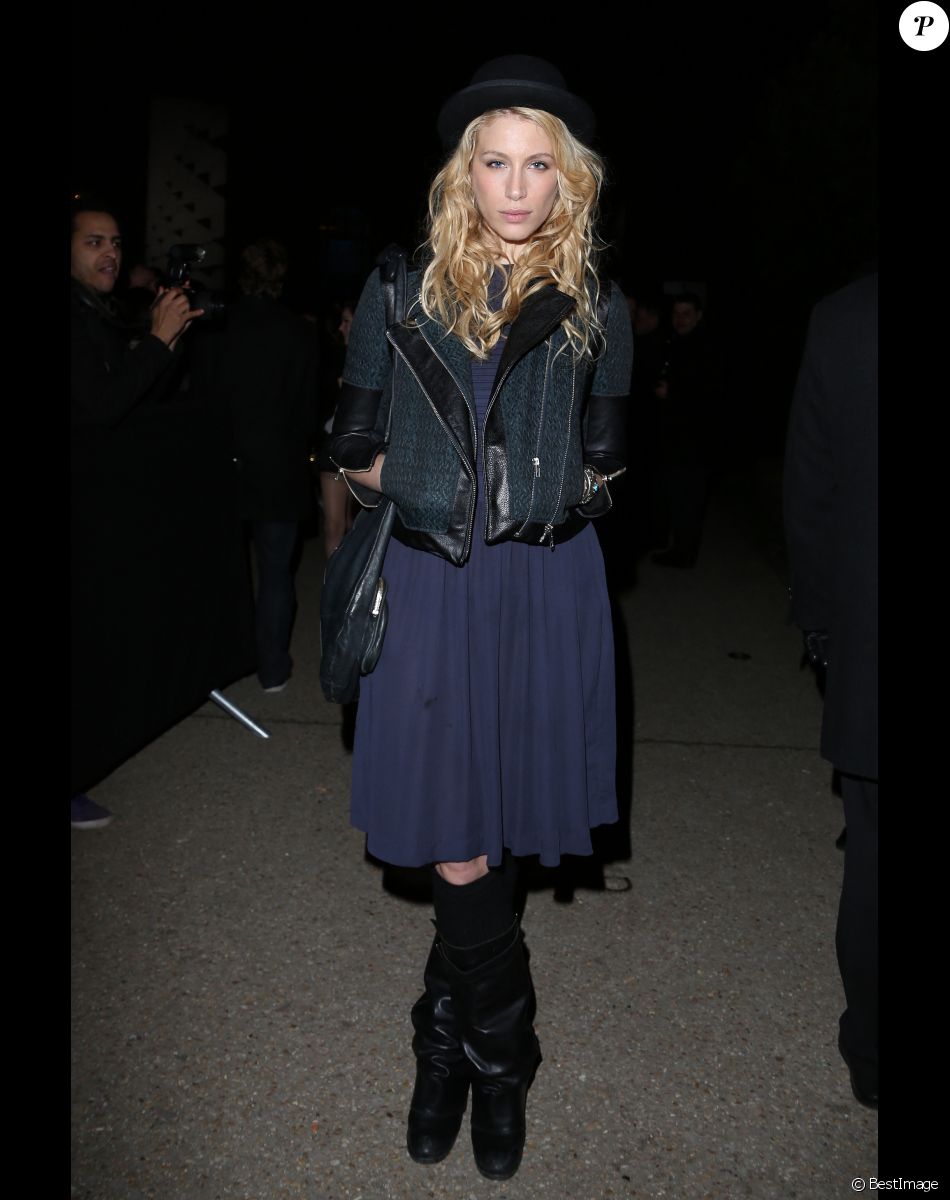 Marie de Villepin - Arrivées au défilé H&M collection prêt-à-porter automne-hiver 2014/2015 lors de la fashion week au Grand Palais à Paris le 26 février 2014.