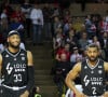 Adreian Payne (à gauche) lors du championnat de France de basket-ball Jeep Elite opposant AS Monaco Basket à ASVEL Lyon-Villeurbanne à Monaco, le 5 janvier 2020. AS Monaco a gagné 79 à 59. © Norbert Scanella/Panoramic/Bestimage