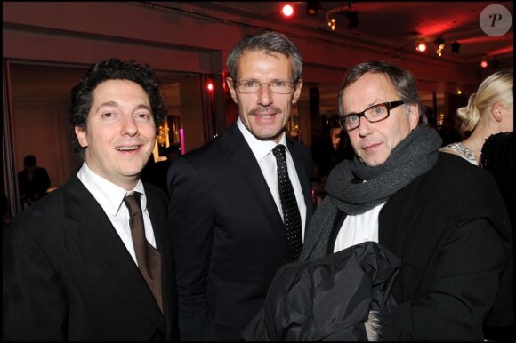 Guillaume Gallienne, Lambert Wilson et Fabrice Luchini au dîner de la mode le 28 janvier 2010