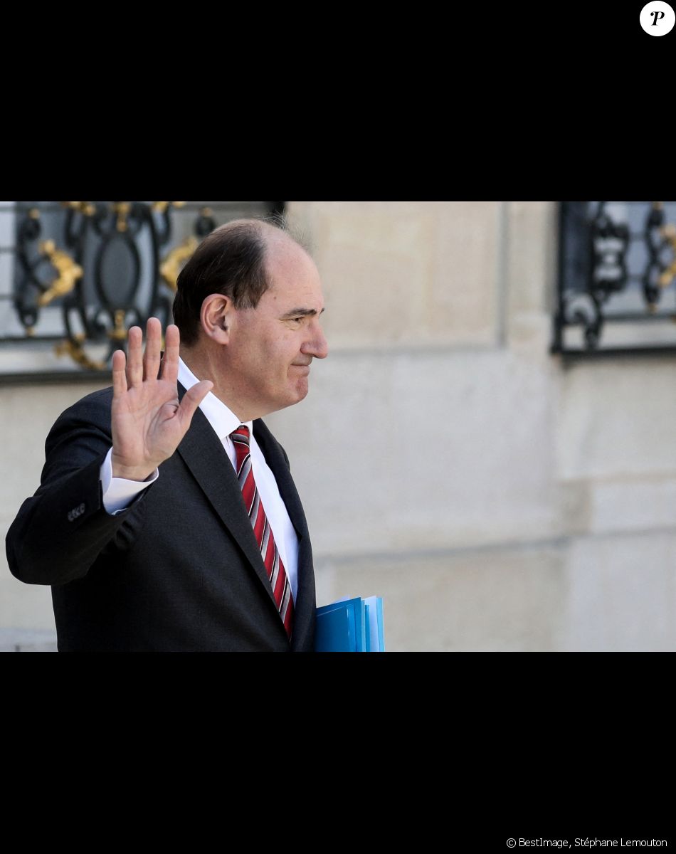 Jean Castex, Premier ministre à la sortie du dernier conseil des ministres, au palais de l'Elysée, Paris, le 11 mai 2022