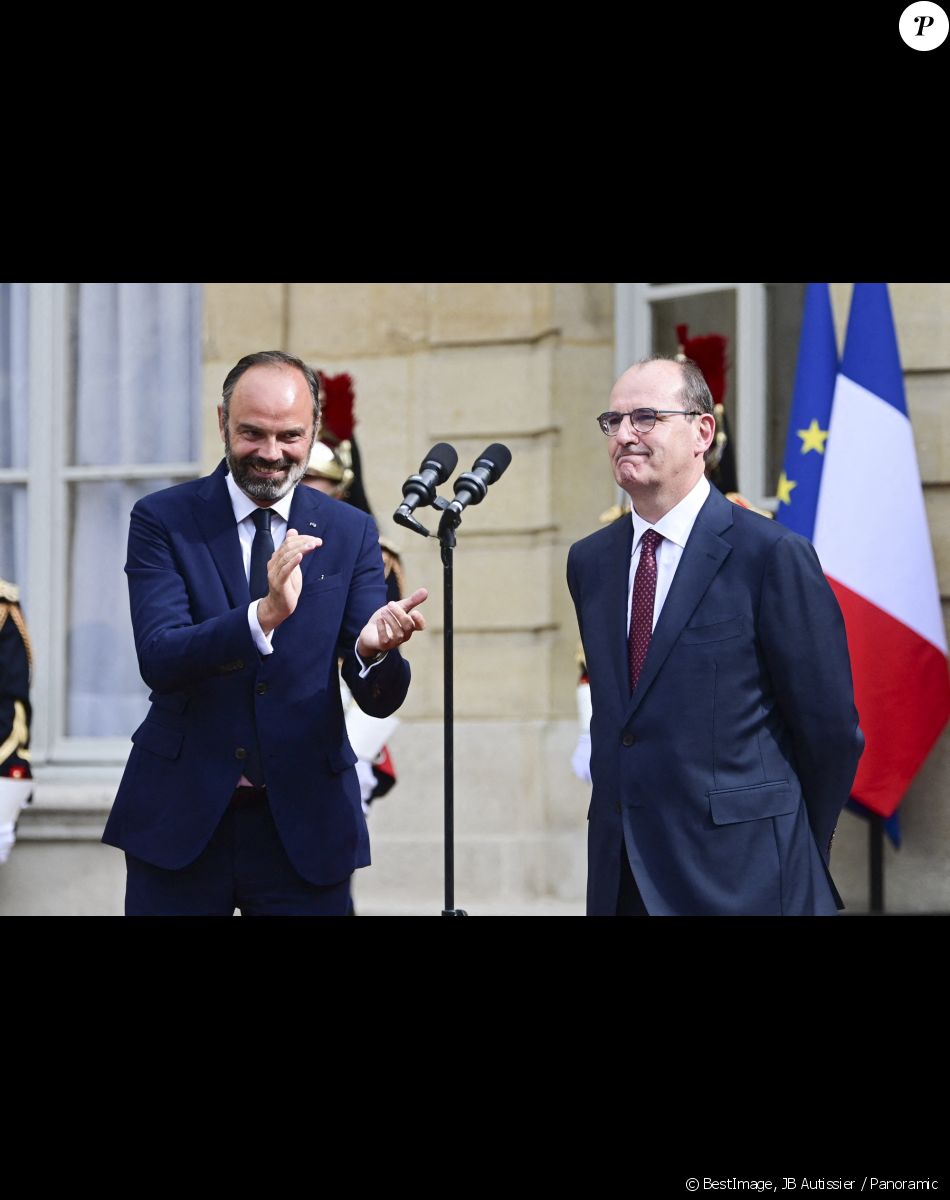 Passation de pouvoir à Matignon entre Edouard Philippe et Jean Castex, nouveau Premier ministre. Paris, le 3 juillet 2020