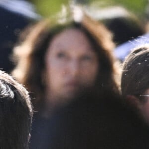 Sylvie Tellier - Sortie des obsèques d'Antoine Alléno (fils du chef cuisinier français, trois étoiles au Guide Michelin Yannick Alléno) en la collégiale Notre-Dame de Poissy, France, le 13 mai 2022. © Jean-Baptiste Autissier/Panoramic/Bestimage