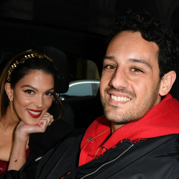 Iris Mittenaere et son compagnon Diego El Glaoui - Front row du défilé Haute Couture 2022 Zuhair Murad à Paris le 26 janvier 2022 © Veeren / Christophe Clovis / Bestimage 