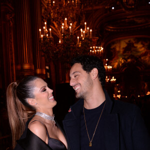 Exclusif - Iris Mittenaere et son compagnon Diego El Glaoui - Dîner Etam après le défilé Etam Live Show 2021 à l'Opéra Garnier à Paris, le 4 octobre 2021. © Rachid Bellak / Bestimage 