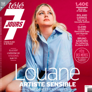 Louane Emera en couverture du magazine "Télé 7 Jours" du 16 mai 2022