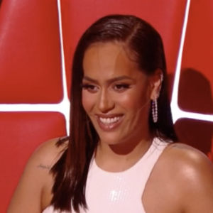 Amel Bent lors de la finale de "The Voice" - Émission du 21 mai 2022, TF1