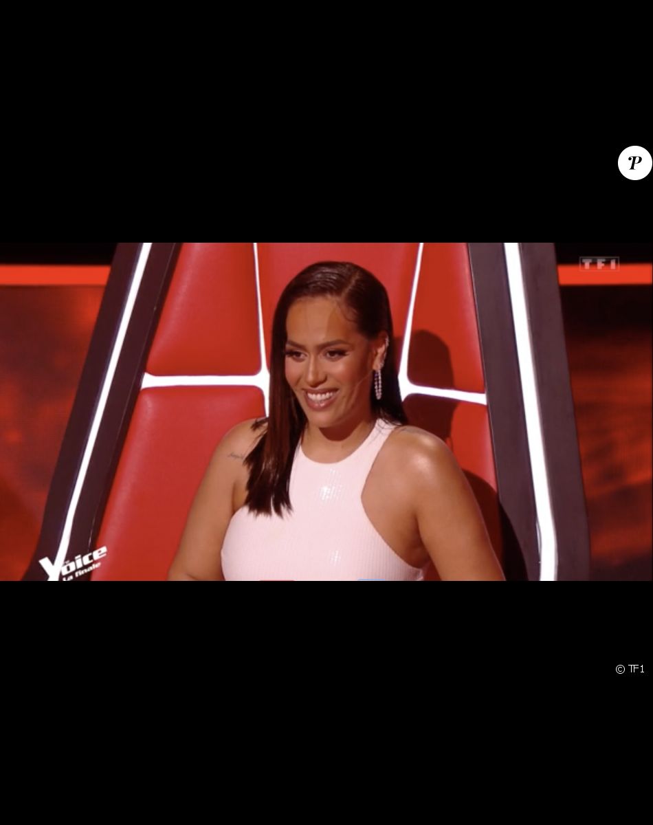Amel Bent lors de la finale de "The Voice" - Émission du 21 mai 2022, TF1