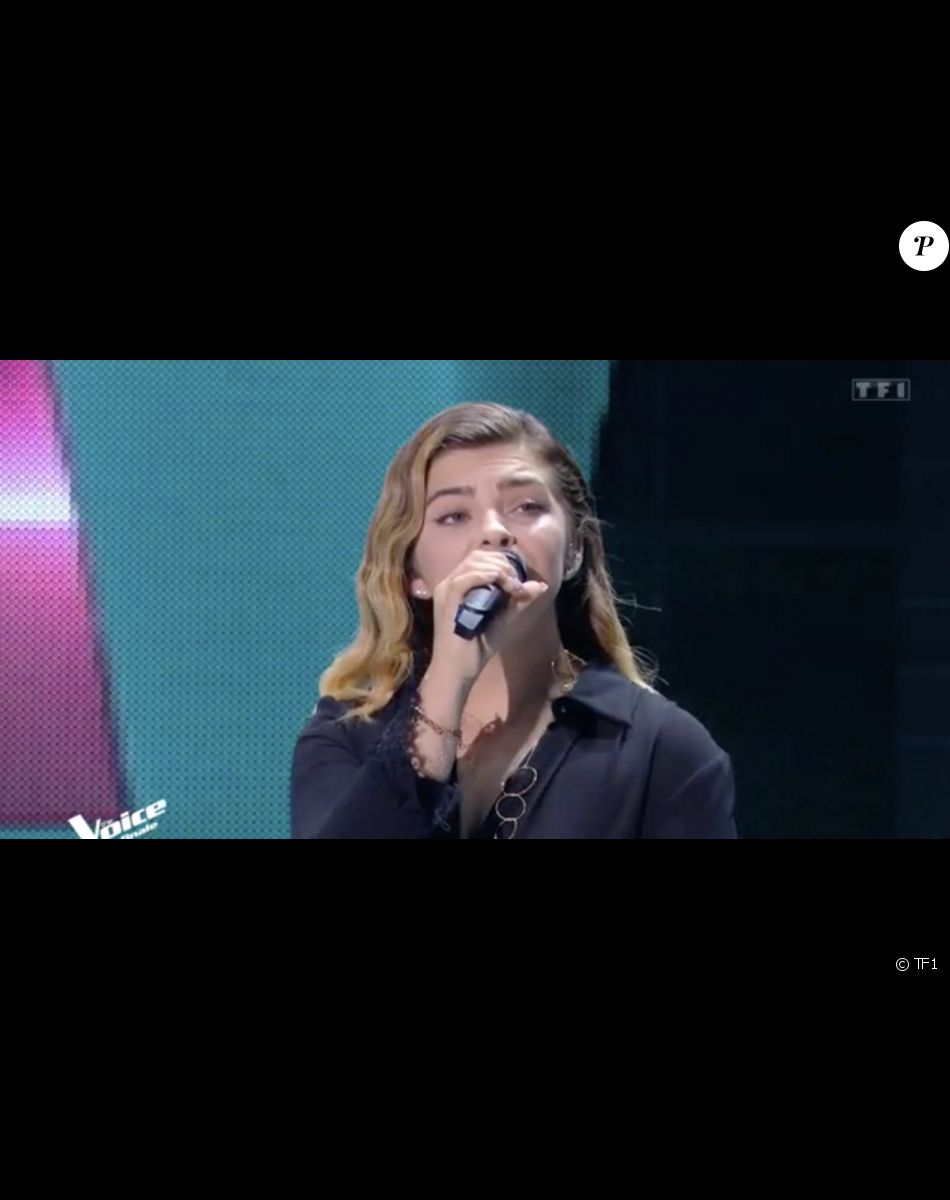 Caroline (équipe de Marc Lavoine) chante avec Christophe Willem lors de la finale de "The Voice" - Émission du 21 mai 2022, TF1