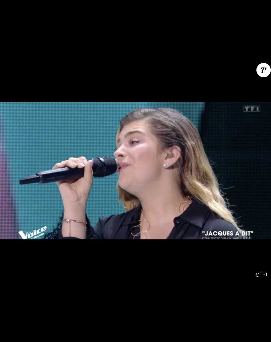 Caroline (équipe de Marc Lavoine) chante avec Christophe Willem lors de la finale de "The Voice" - Émission du 21 mai 2022, TF1