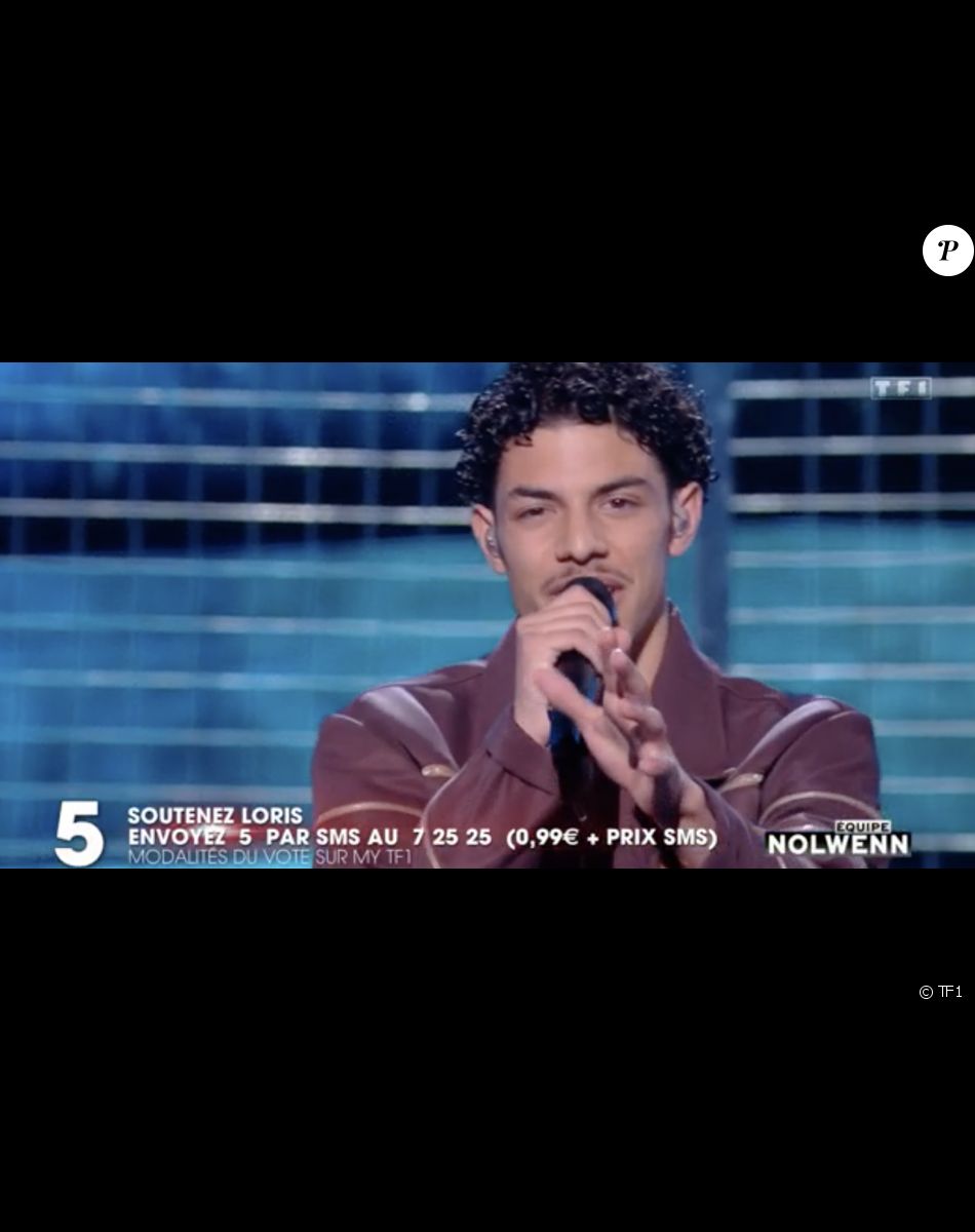 Loris (équipe de Nolwenn Leroy) chante avec Bigflo et Oli lors de la finale de "The Voice" - Émission du 21 mai 2022, TF1