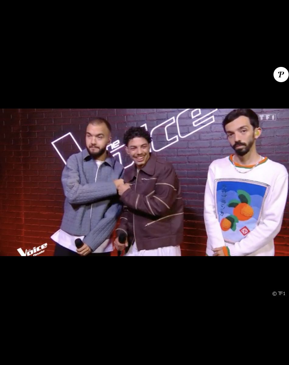 Loris (équipe de Nolwenn Leroy) chante avec Bigflo et Oli lors de la finale de "The Voice" - Émission du 21 mai 2022, TF1