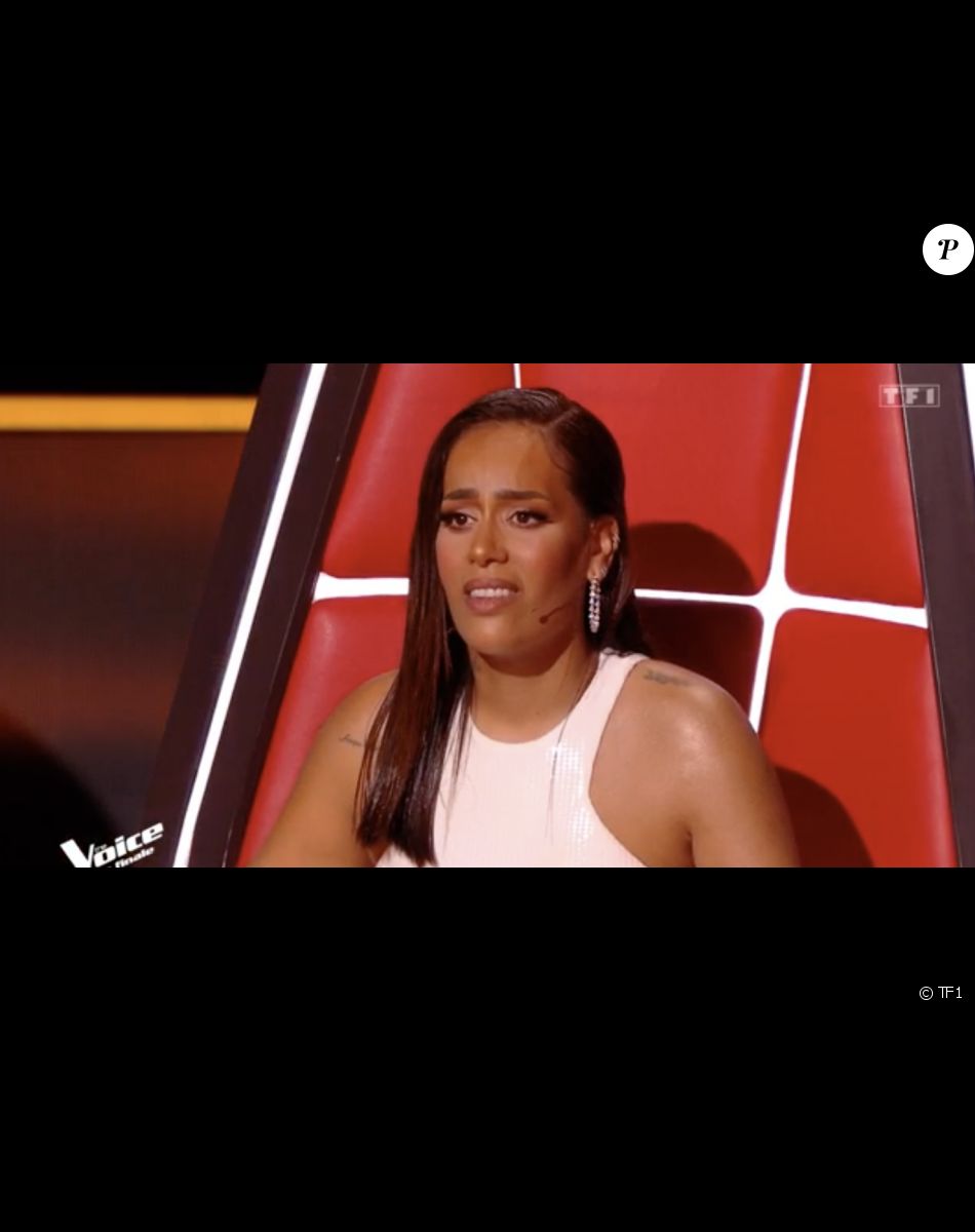 Amel Bent lors de la finale de "The Voice" - Émission du 21 mai 2022, TF1