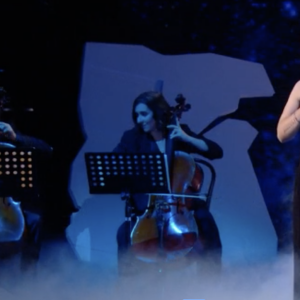 Caroline Costa (équipe de Marc Lavoine) lors de la finale de "The Voice" - Émission du 21 mai 2022, TF1
