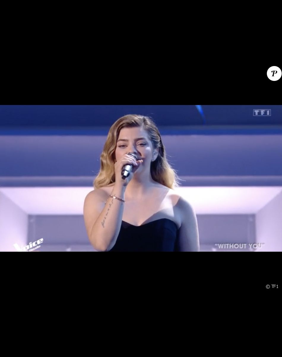 Caroline Costa (équipe de Marc Lavoine) lors de la finale de "The Voice" - Émission du 21 mai 2022, TF1