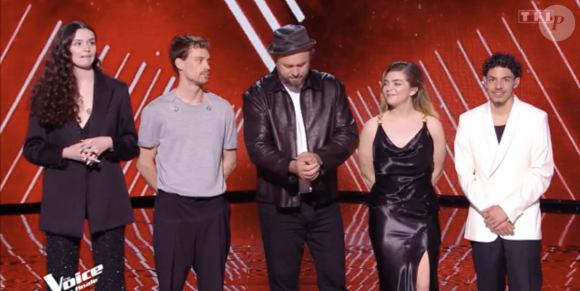 Les cinq finalistes de "The Voice", Nour, Vike, Mister Mat, Caroline Costa et Loris - Émission du 21 mai 2022, TF1