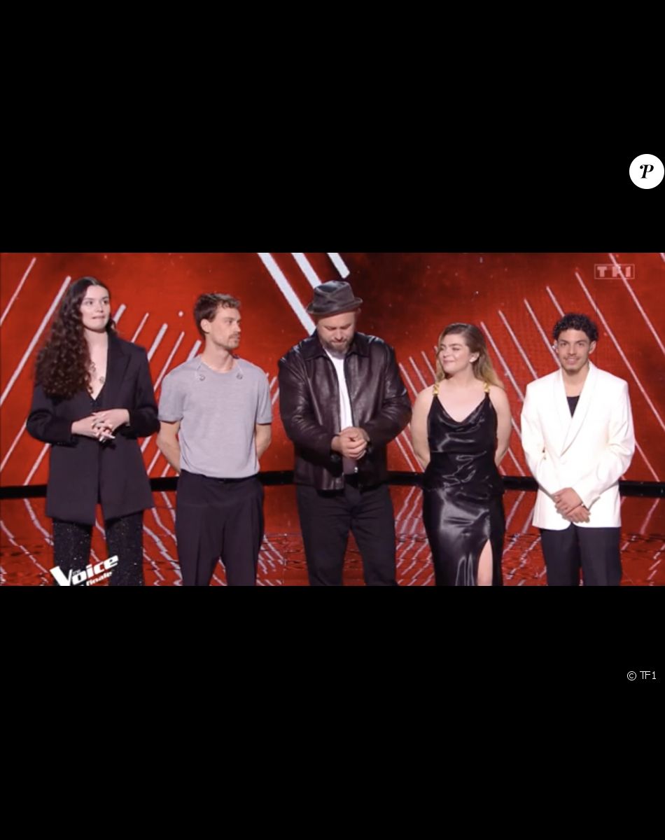 Les cinq finalistes de "The Voice", Nour, Vike, Mister Mat, Caroline Costa et Loris - Émission du 21 mai 2022, TF1